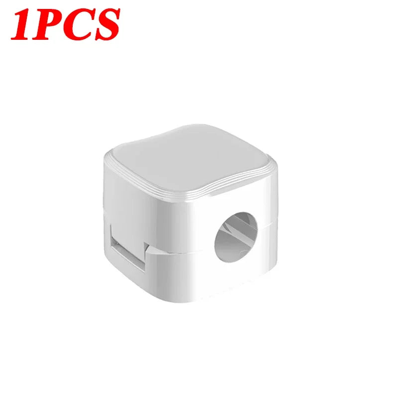 Enrouleur de câble magnétique à pince, porte-fil adhésif, porte-cordon, organisateur de câble, enrouleur de ligne de charge USB pour bureau