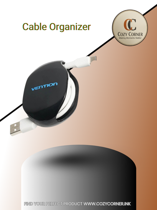 Vention Automatic Cable Winder Cord Organizer Holder for Headphones USB Cables and Phone Winding Automatic Cable Winder Machine