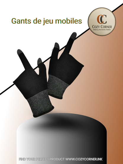 Gants de jeu mobiles anti-rayures, 2 pièces, mise à niveau, pour Gamer, accessoires de jeu, confortables, résistants à la sueur