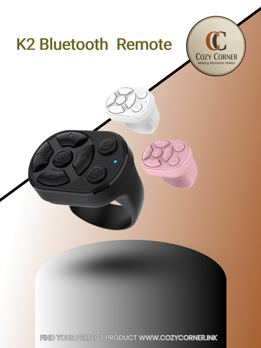 K2 Bluetooth Tiktok Remote Control Ring Gadget Flipping Selfie Fingertip Controller Give Likes 4 Buttons 10m for IPhone Xiaomi