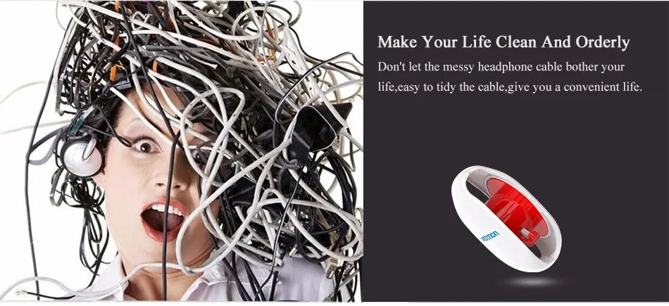 Vention Automatic Cable Winder Cord Organizer Holder for Headphones USB Cables and Phone Winding Automatic Cable Winder Machine