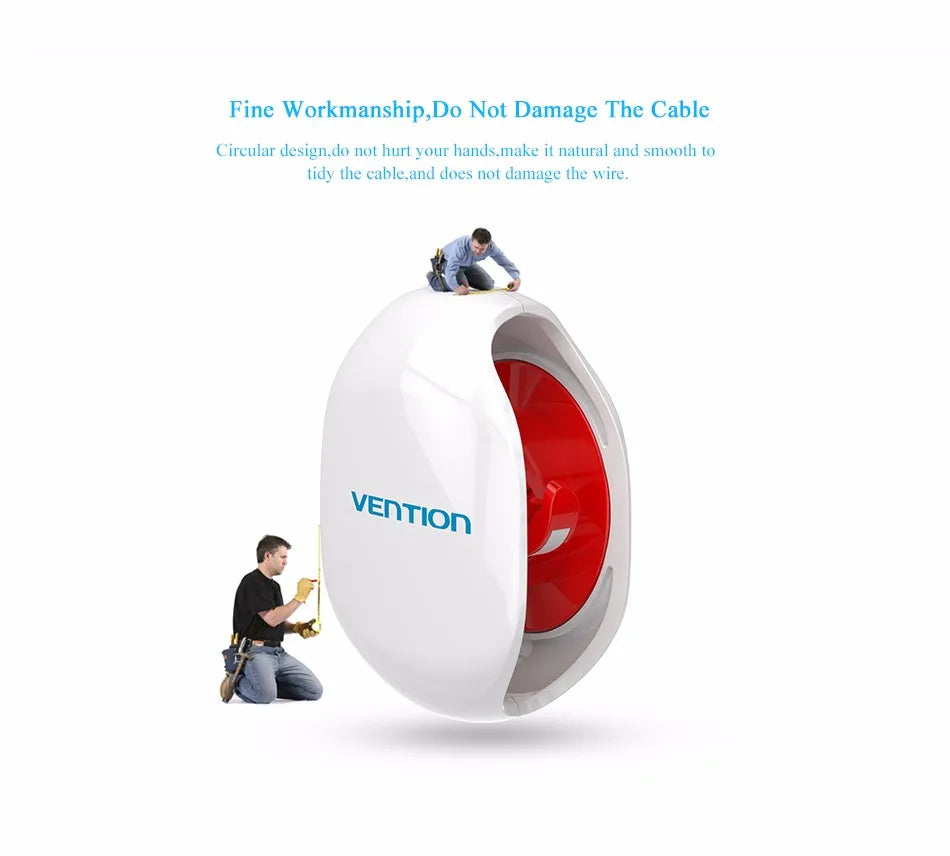 Vention Automatic Cable Winder Cord Organizer Holder for Headphones USB Cables and Phone Winding Automatic Cable Winder Machine