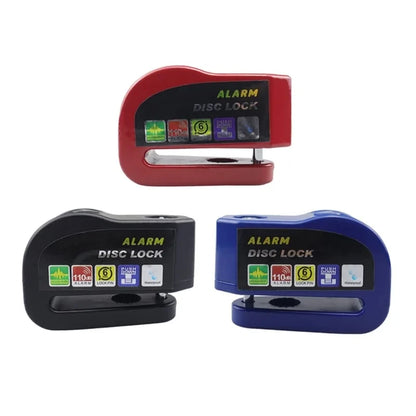 Motorcycle Alarm Safety Protection Padlock Disc Aluminum Anti-Theft Reminder Rope Lock Motorcycle Bicycle Lock