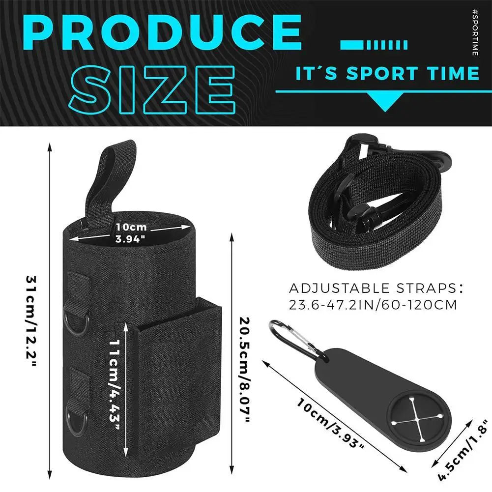 Aimant intégré de porte-bouteille d’eau magnétique pour une fixation facile à l’équipement d’exercice multi-usage avec sangle étanche