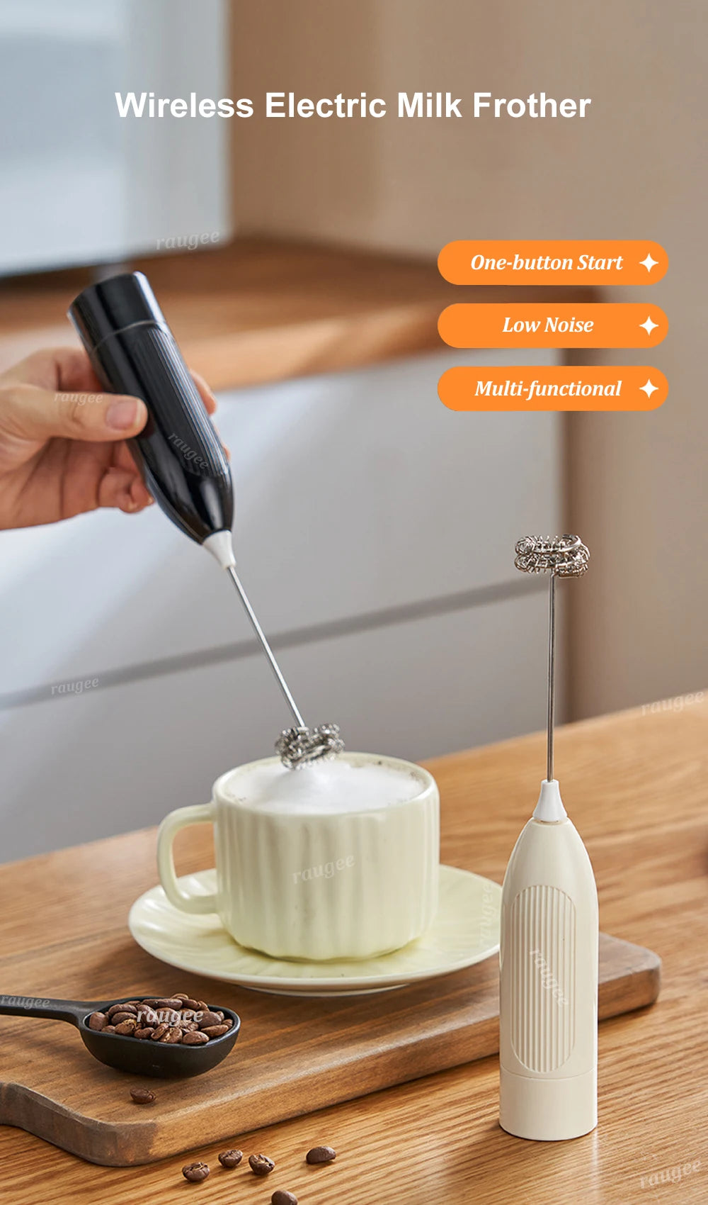 Mousseur à lait batteur Mini café fouet mélangeur sans fil Machine à mousse de lait mélangeur électrique agitateur portatif USB fabricant de mousse de lait