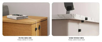 Enrouleur de câble magnétique à pince, porte-fil adhésif, porte-cordon, organisateur de câble, enrouleur de ligne de charge USB pour bureau