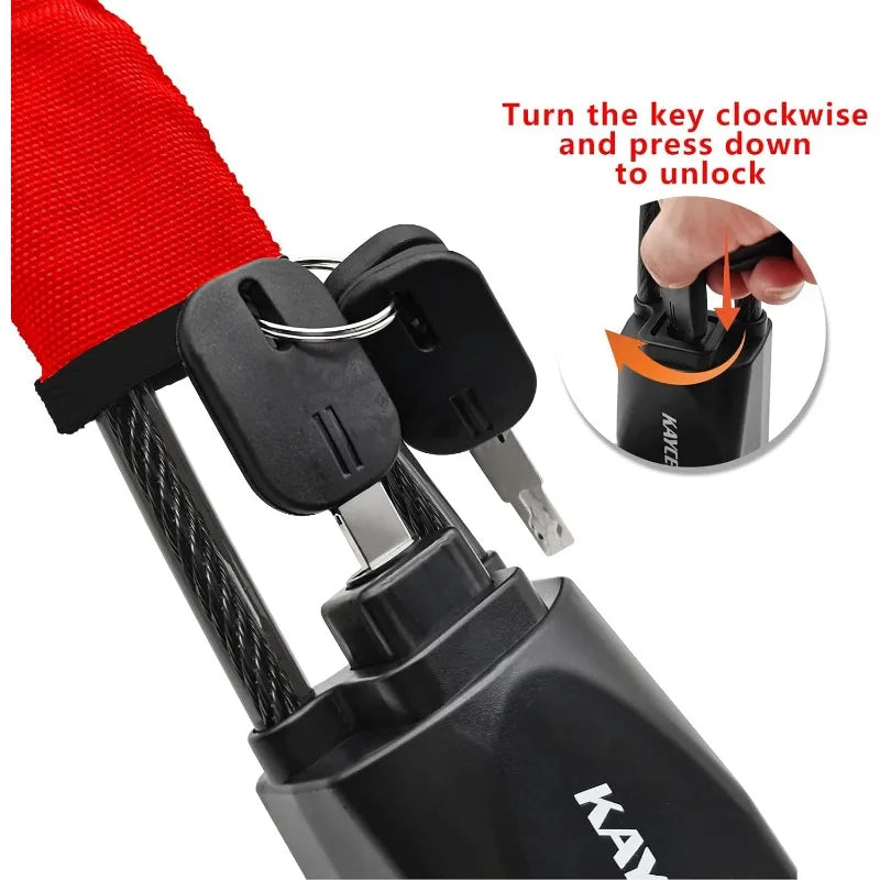 Verrouillage du volant de voiture avec douille de ceinture de sécurité, corde en acier, système de verrouillage antivol pour voiture