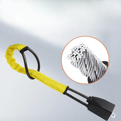 Verrouillage du volant de voiture avec douille de ceinture de sécurité, corde en acier, système de verrouillage antivol pour voiture