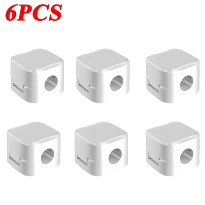 Enrouleur de câble magnétique à pince, porte-fil adhésif, porte-cordon, organisateur de câble, enrouleur de ligne de charge USB pour bureau