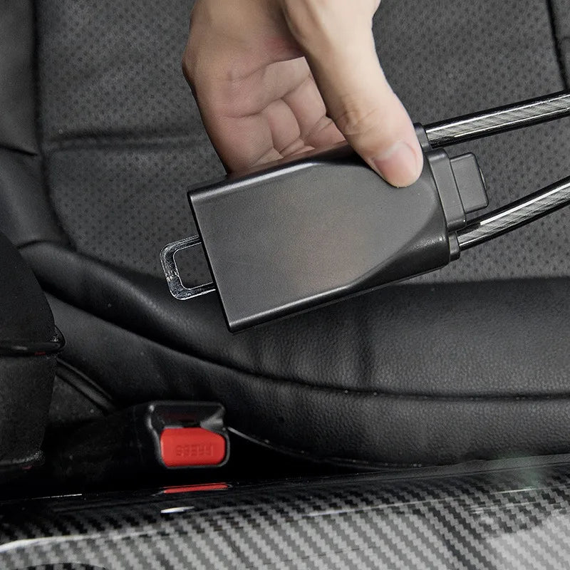 Verrouillage du volant de voiture avec douille de ceinture de sécurité, corde en acier, système de verrouillage antivol pour voiture