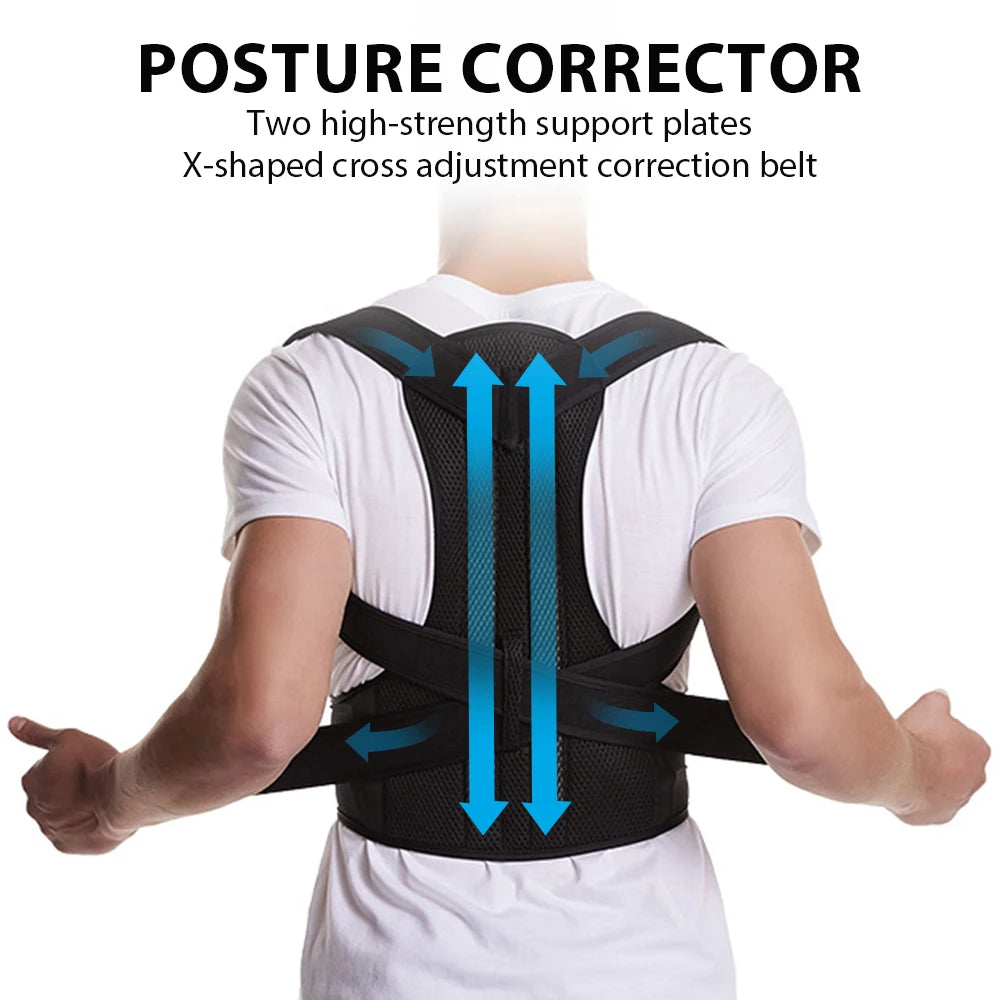Attelle dorsale réglable pour hommes et femmes, ceinture de soutien lombaire dorsal