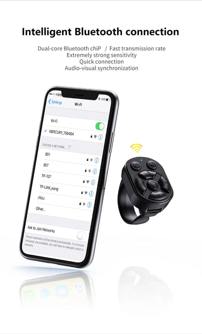 K2 Bluetooth Tiktok Remote Control Ring Gadget Flipping Selfie Fingertip Controller Give Likes 4 Buttons 10m for IPhone Xiaomi